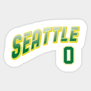 Retro Seattle Number 0 Sticker